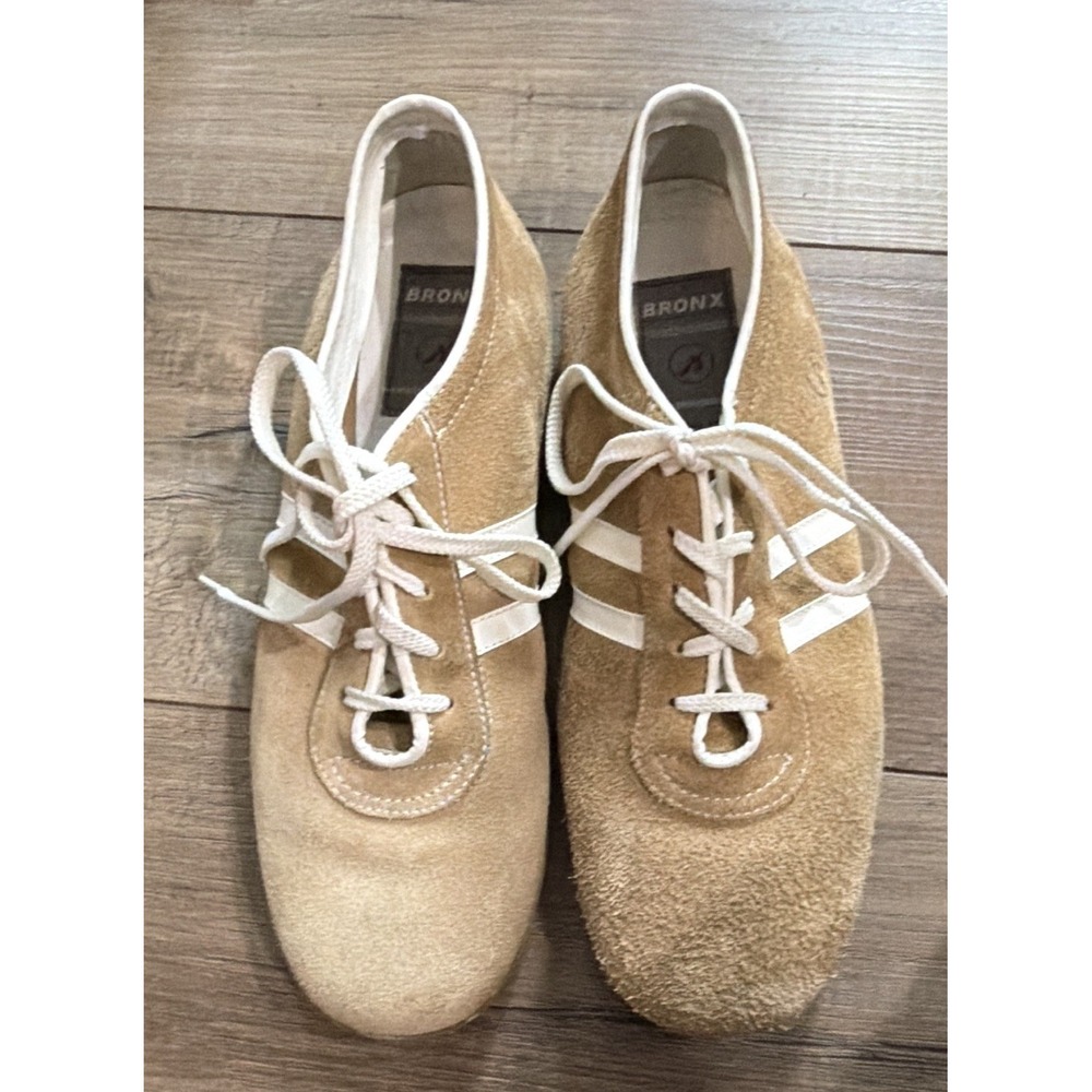 BRONX Vintage Y2K Women's Beige Suede Low Profile Sneakers